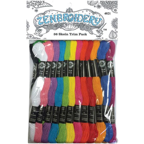 Zenbroidery Embroidery Floss 36 Skein Kit