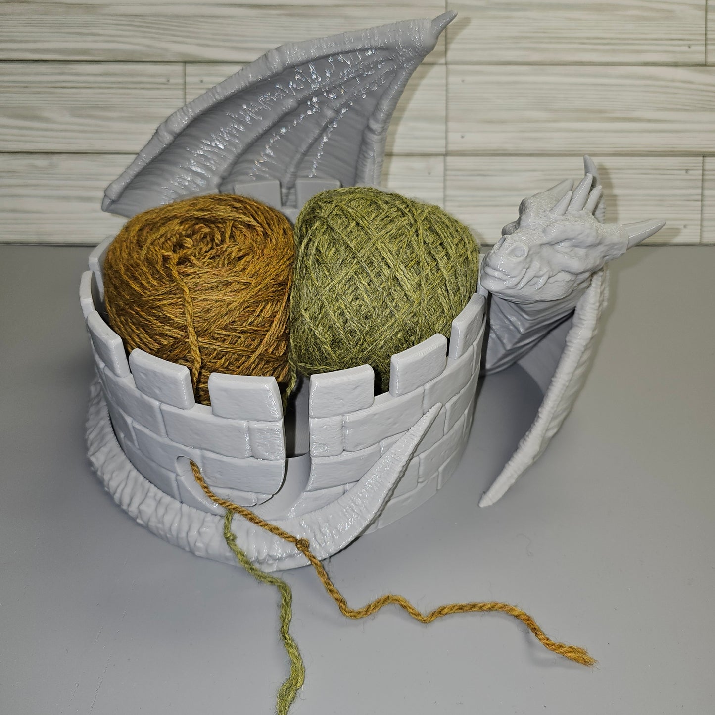 Enchanted Castle & Dragon 3D Printed Yarn Bowl
