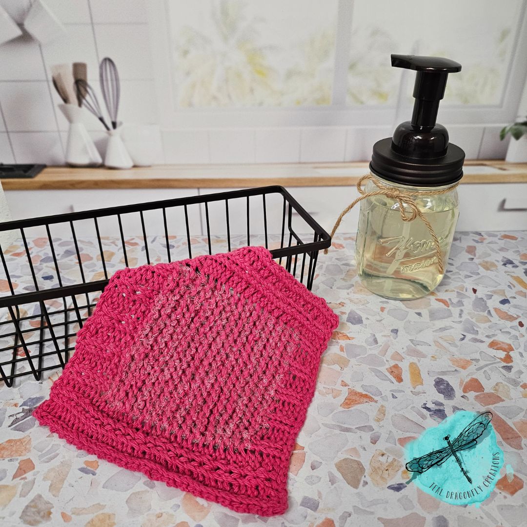 Scrub-a-Dub Bubbly Scrubby Dishcloth - Knit & Crochet Pattern