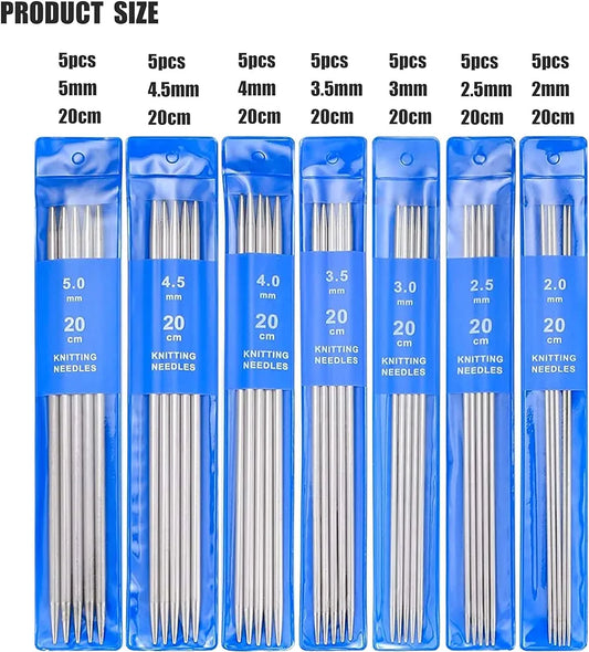 Stainless Steel Double Pointed Knitting Needles - DPN